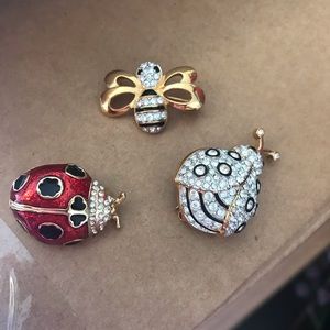 Swarovski crystal brooches